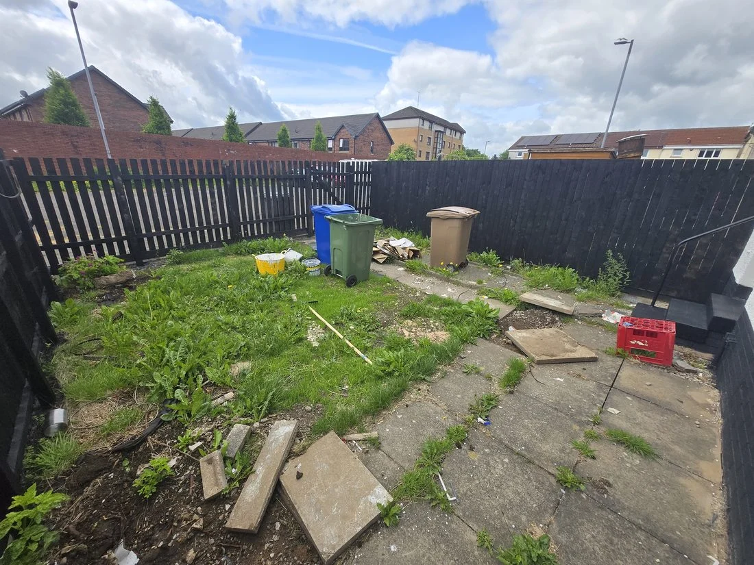 Garden before